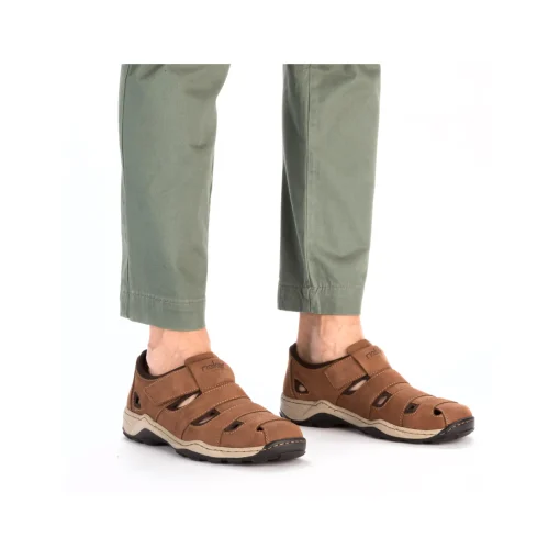 Rieker Herren Slipper holzbraun