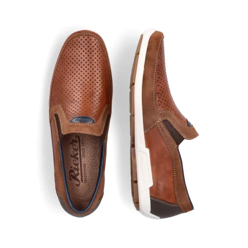 Rieker Herren Slipper karamellbraun