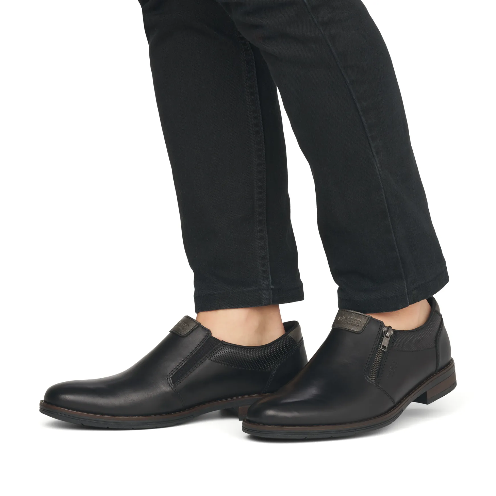 Rieker Herren Slipper nachtschwarz