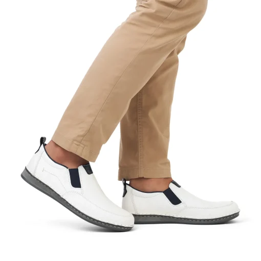 Rieker Herren Slipper schneeweiss