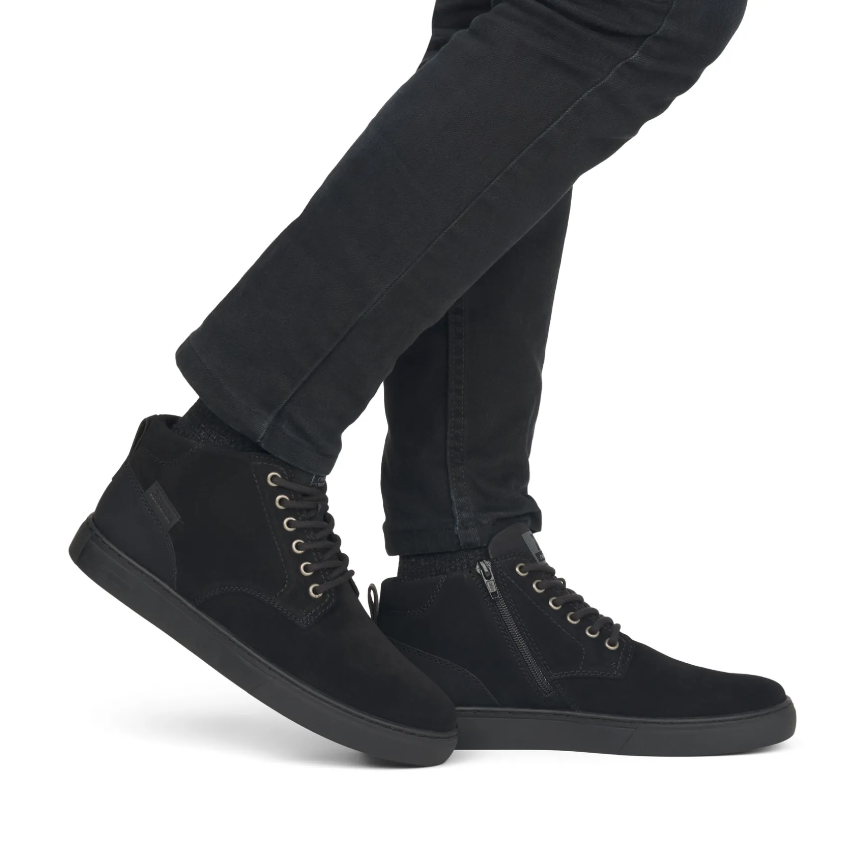 Rieker Herren Sneaker High steel black