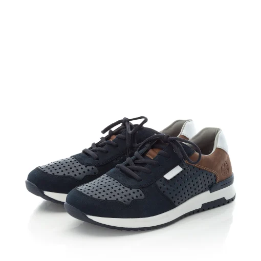 Rieker Herren Sneaker Low stahlblau