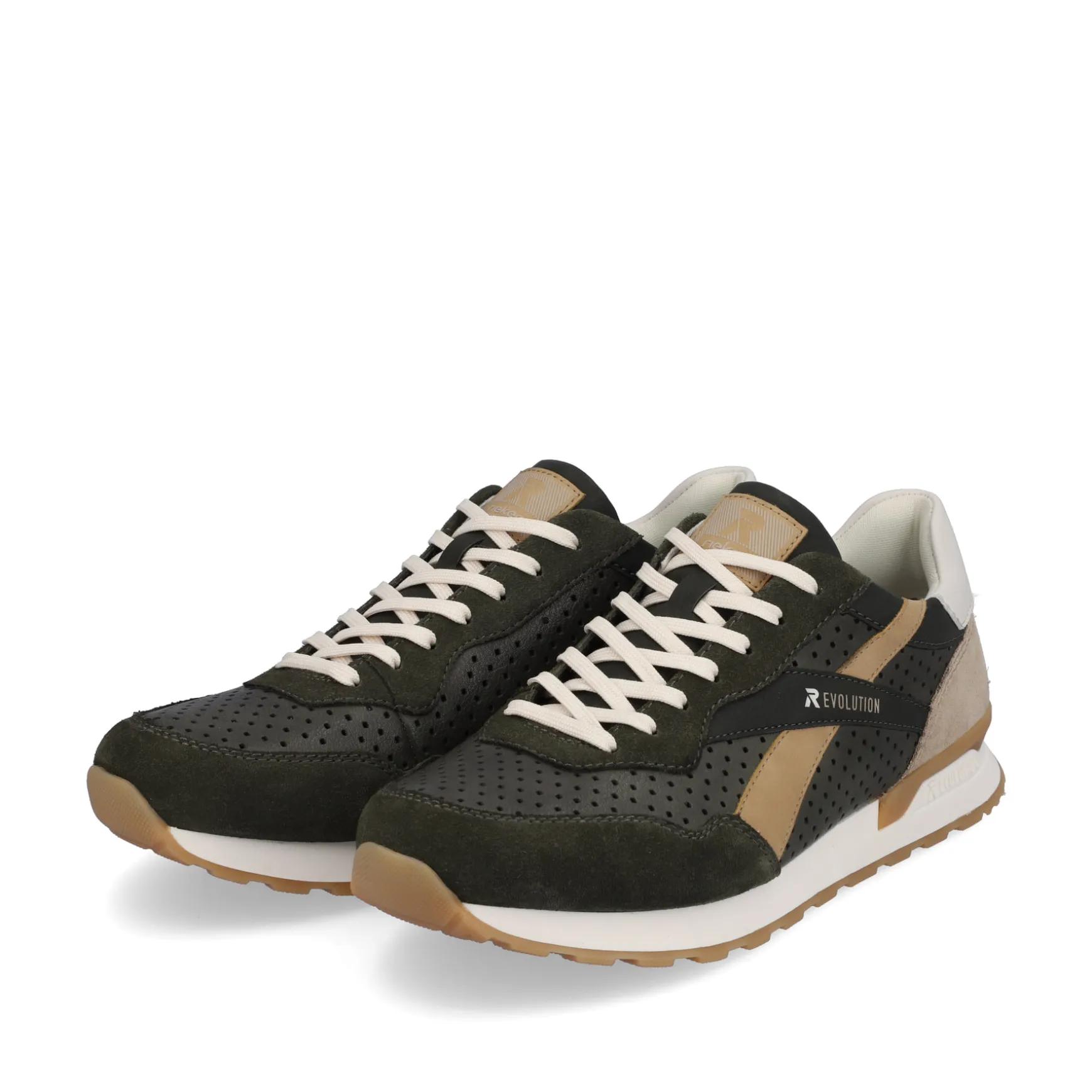 Rieker Herren Sneaker Low forest-green clay-beige