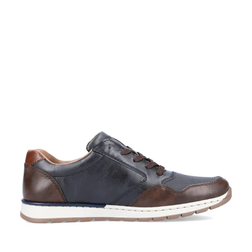 Rieker Herren Sneaker Low stahlblau-mokka