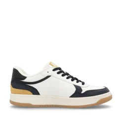 Rieker Herren Sneaker Low cremeweiß-schwarz