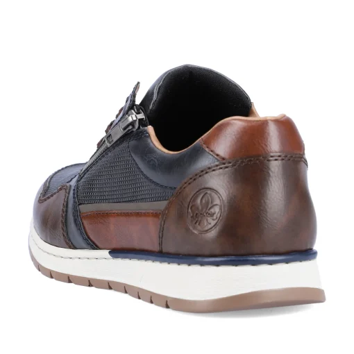 Rieker Herren Sneaker Low stahlblau-mokka