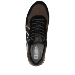 Rieker Herren Sneaker Low zimtbraun-schwarz