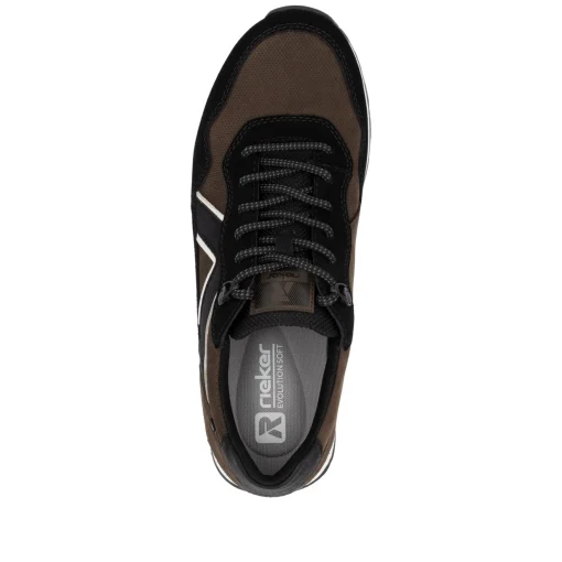 Rieker Herren Sneaker Low zimtbraun-schwarz
