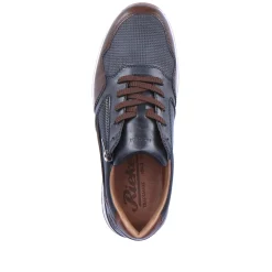 Rieker Herren Sneaker Low stahlblau-mokka