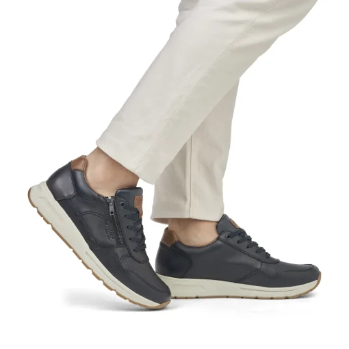 Rieker Herren Sneaker Low stahlblau