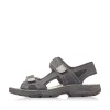 Rieker Herren Trekkingsandalen graphitschwarz