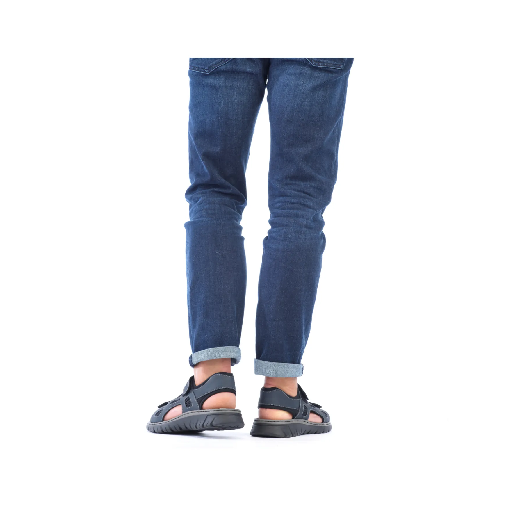 Rieker Herren Trekkingsandalen blaugrau