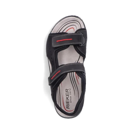 Rieker Herren Trekkingsandalen asphaltschwarz