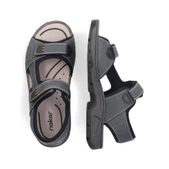 Rieker Herren Trekkingsandalen dunkelgrau
