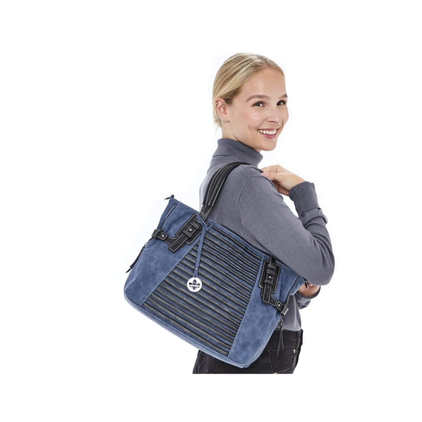 Rieker Shopper meeresblau-schwarz